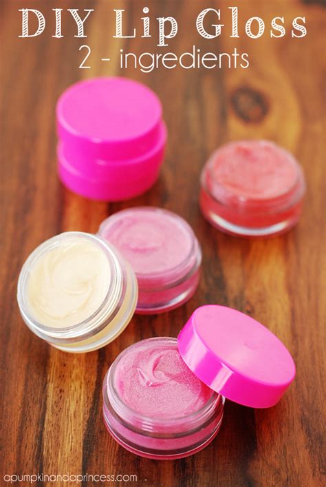ingredients to make homemade lip gloss